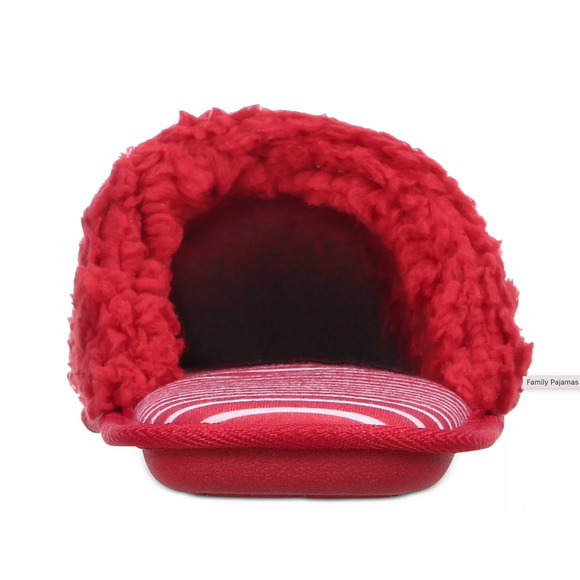 Dad or Kids Mini Red Fleece Super Soft Slippers Slip On Macy's NWT - Picture 6 of 8